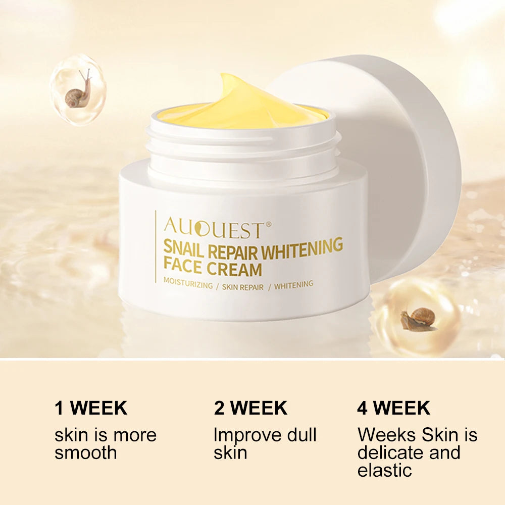 AUQUEST Snail Collagen Face Cream 90% - Crema Blanqueadora y Hidratante