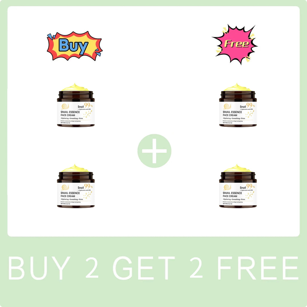 Snail Moisturizing Face Cream 99% - Premium Firming Cream with Hyaluronic Acid 