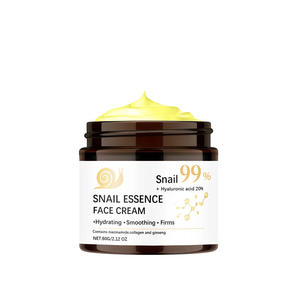Snail Essence Face Cream Firming Moisturizing Dry Skin Brightening Glowing Smoothing Fade Fine Lines Soothing Repair Face Cream