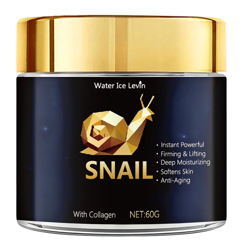 Snail Mucin Cream with Hyaluronic Acid & Collagen for Deep Moisture & Radiance, Suitable for All Skin Types Daily Care.