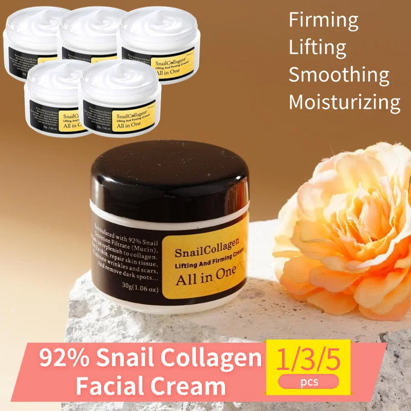Snail Collagen Face Cream 92% - Pack 1/3/5 Piezas - Crema Reparadora Premium