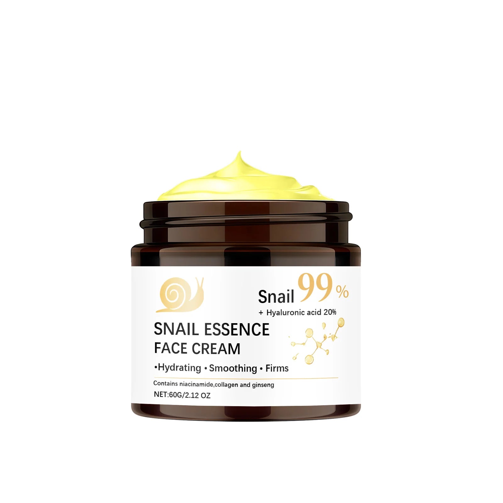 Snail Essence Face Cream Firming Moisturizing Dry Skin Brightening Glowing Smoothing Fade Fine Lines Soothing Repair Face Cream