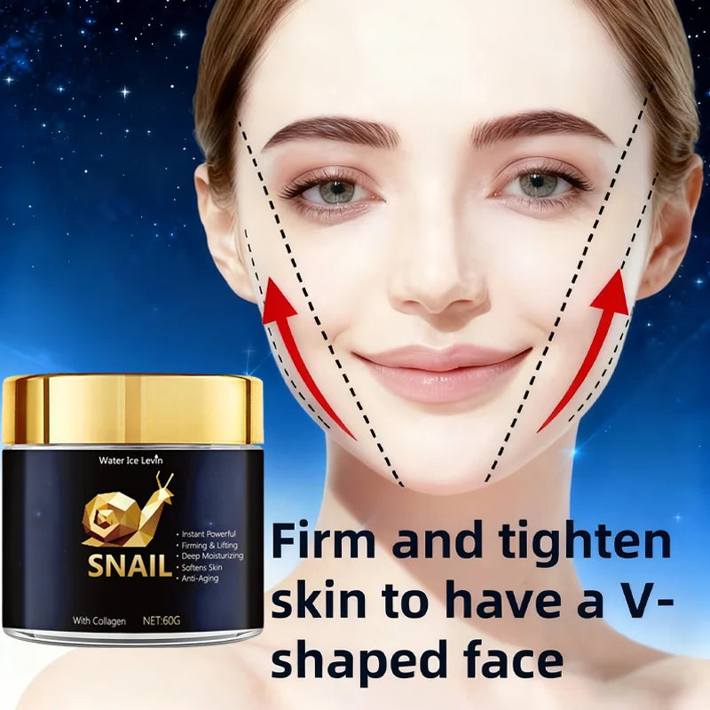 Snail Mucin Cream with Hyaluronic Acid & Collagen for Deep Moisture & Radiance, Suitable for All Skin Types Daily Care.