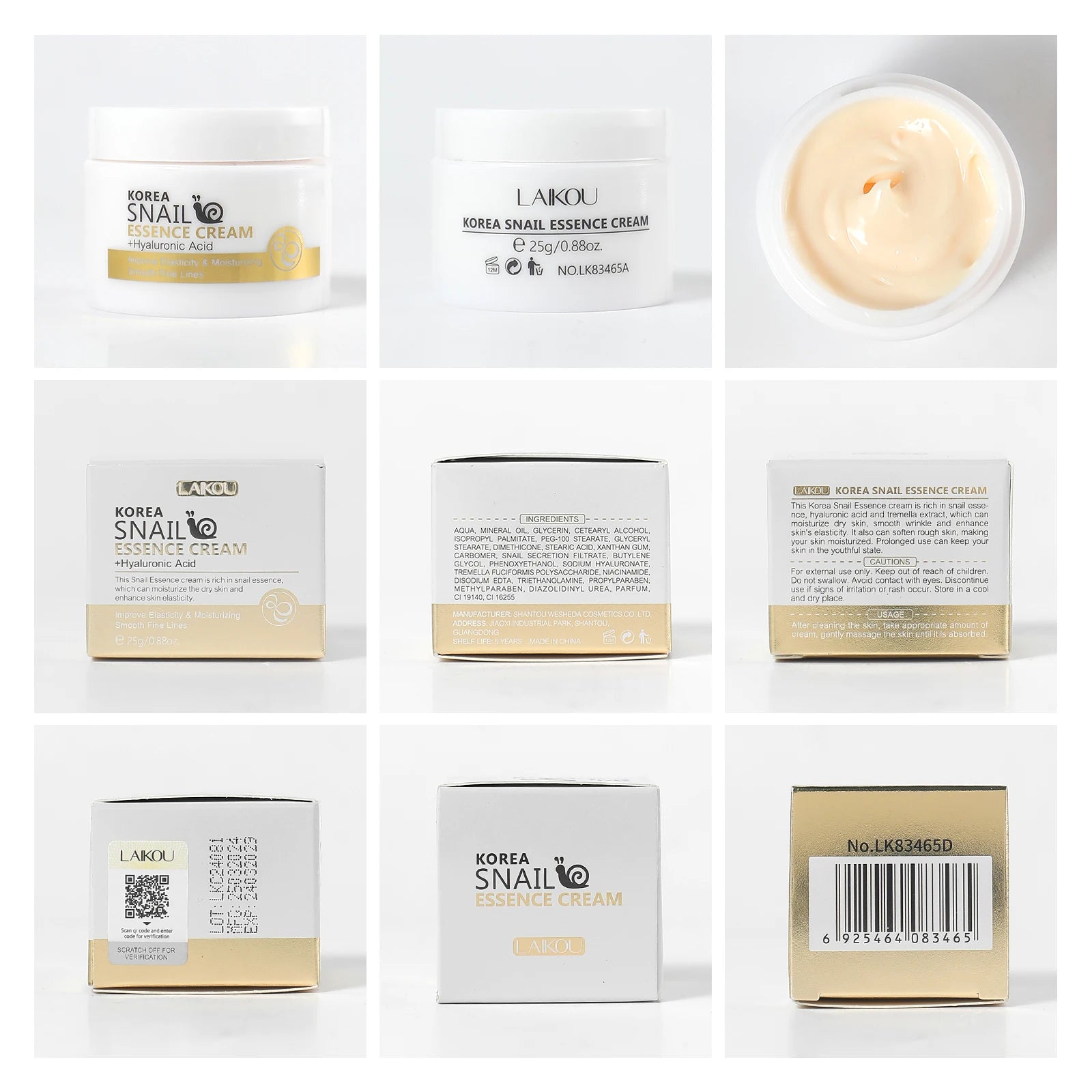 Snail Anti-Aging Cream 88% - Crema Reafirmante con Colágeno y Baba de Caracol