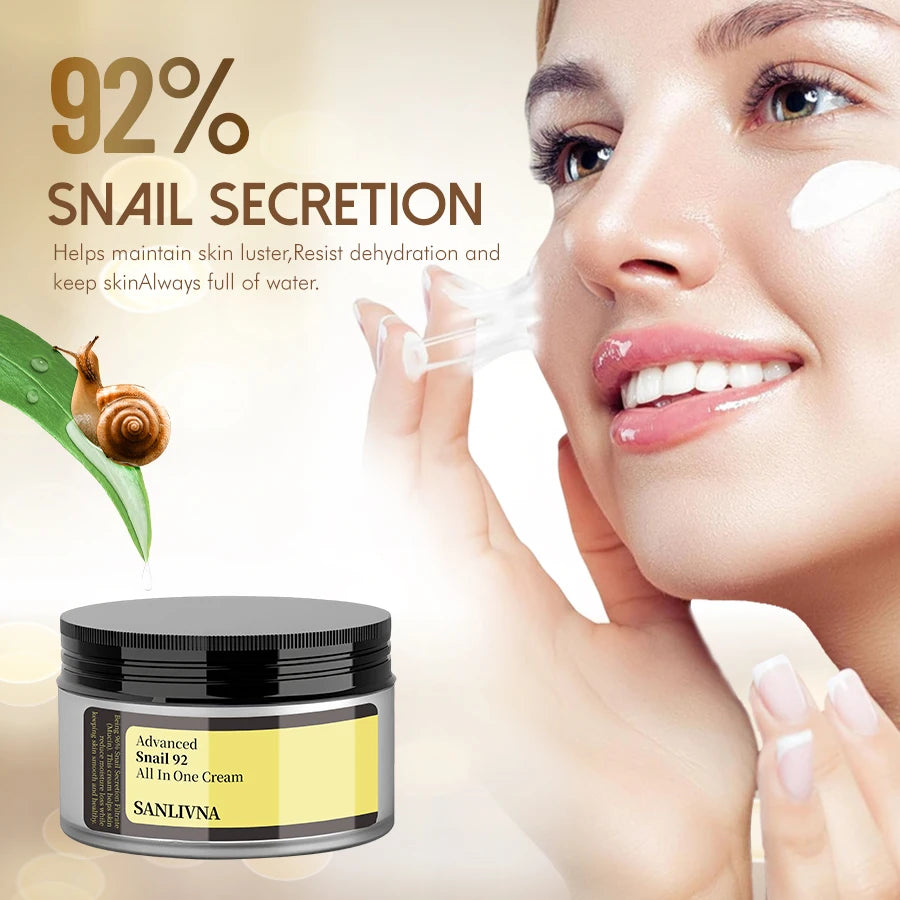 Snail Mucin 92% Facial Moisturizer - Crema Hidratante Ligera y Sedosa